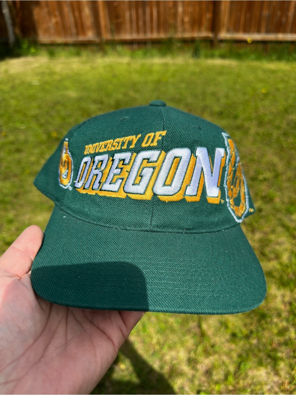 University of Oregon Green Embroidered Baseball Cap